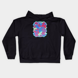 Neon Glitch Fusion - Dazzling Abstract Pop Art Kids Hoodie